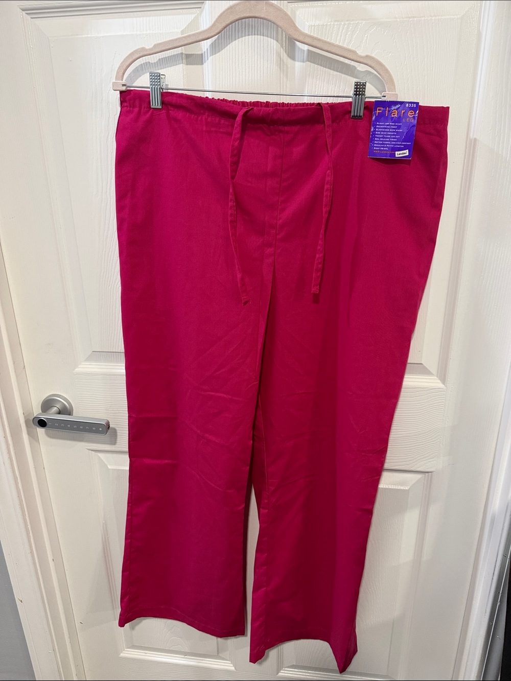 Landau Bright Fuchsia Drawstring Wide-Leg Pants